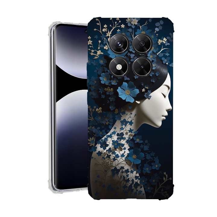 BestCase® Husa pentru Xiaomi Redmi Note 14 Pro Plus, Anti Shock 1.5MM, Thinking Girl, Protectie camera, ecran si colturi, 1938410 AS 1157