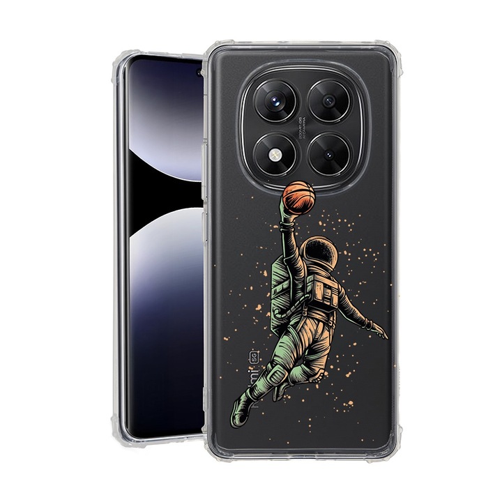 BestCase® Husa pentru Xiaomi Redmi Note 14 Pro Plus, Anti Shock 1.5MM, Astronaut Basketball, Protectie camera, ecran si colturi, 1938410 AS 1003