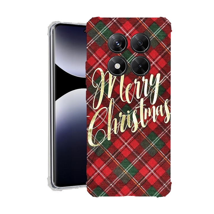 BestCase® Husa pentru Xiaomi Redmi Note 14 Pro Plus, Anti Shock 1.5MM, Merry Christmas, Protectie camera, ecran si colturi, 1938410 AS 1362