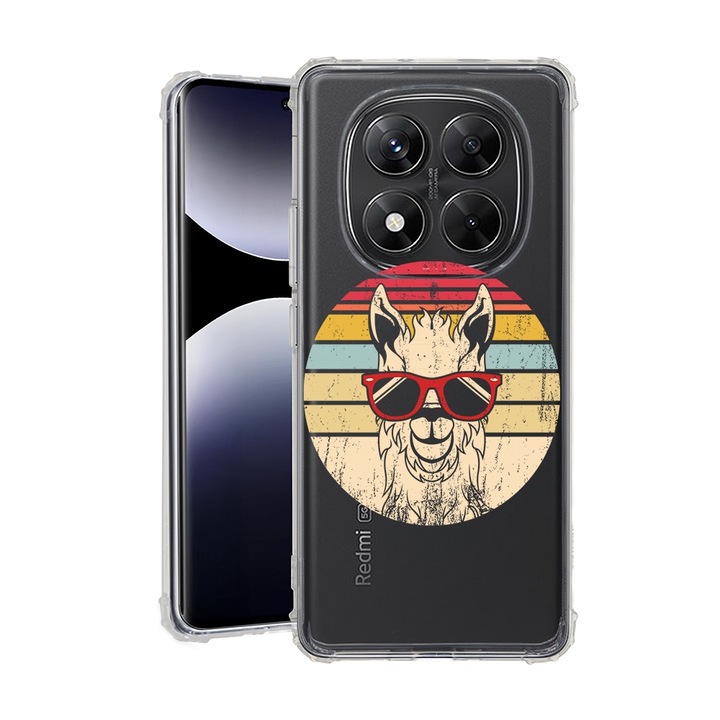 BestCase® Husa pentru Xiaomi Redmi Note 14 Pro Plus, Anti Shock 1.5MM, Oldschool LLama, Protectie camera, ecran si colturi, 1938410 AS 1818