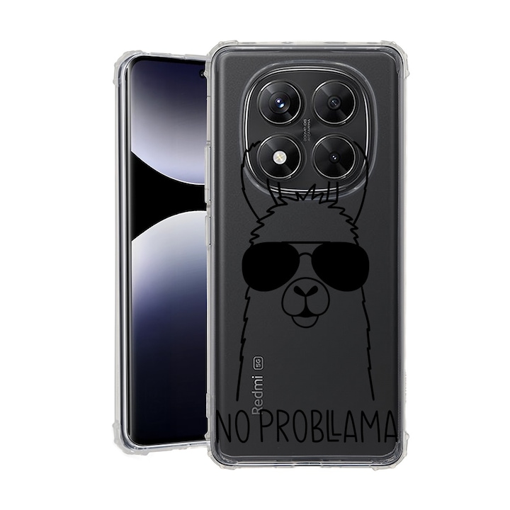 BestCase® Husa pentru Xiaomi Redmi Note 14 Pro Plus, Anti Shock 1.5MM, No Prob LLama, Protectie camera, ecran si colturi, 1938410 AS 1819