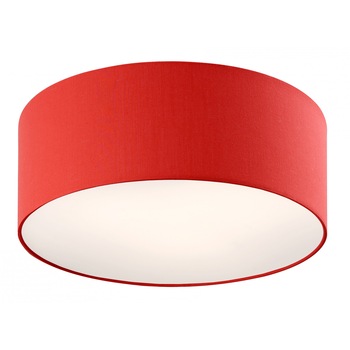 Plafoniera Decent 43022 rosie cu abajur din creton, E27, 3x60W, Esto Lighting Austria Plafoniera Decent 43022 rosie cu abajur din creton, E27, 3x60W, Esto Lighting Austria