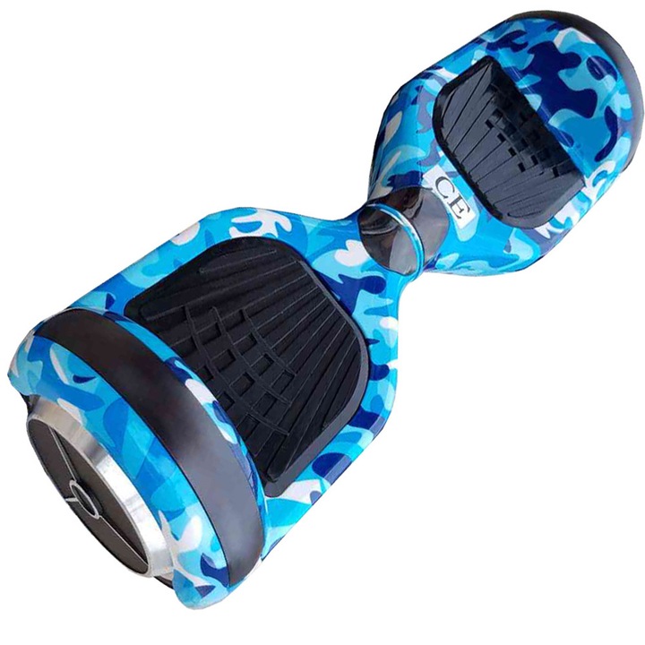Електрически самобалансиращ скутер Ховърборд Hoverboard Blue Camo, Гуми 6.5" с Bluetooth и сак за пренасяне и съхранение