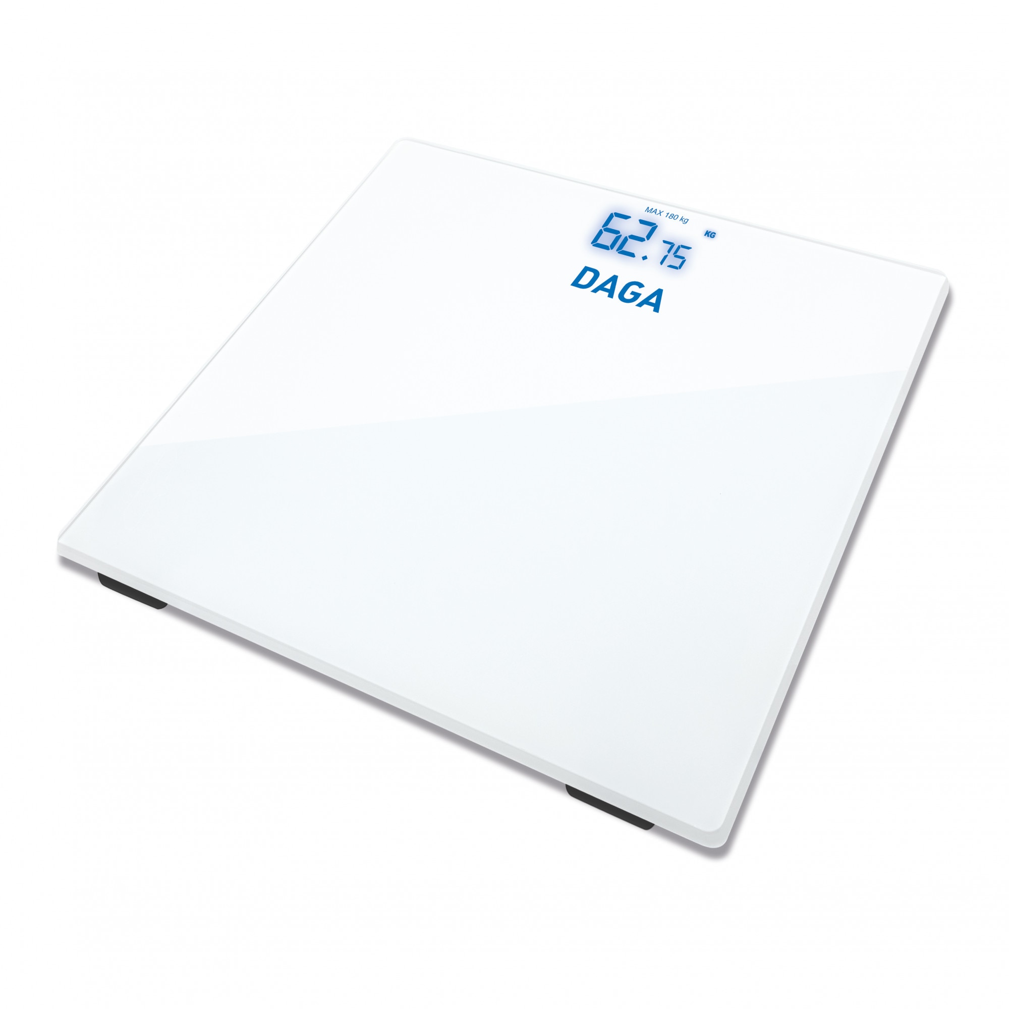 Cantar de baie Daga BS 100. Maxim 180 kg/50g, ecran de afisaj invizibil cu LED XXL, autostop..Alb