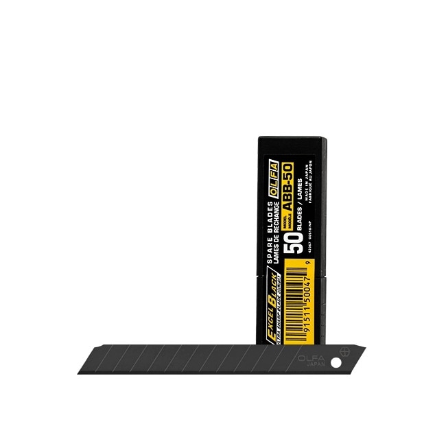 Set lame de 9mm model ABB-50, Negre 50buc/Set, Olfa