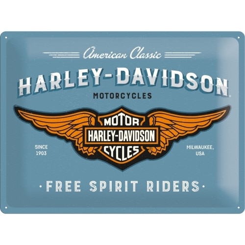 Placa decor metalica 30x40cm Harley-Davidson Free Spirit