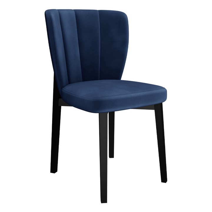 Scaun Martiresto, MIRJAN24, negru + bleumarin, 52x49x84 cm