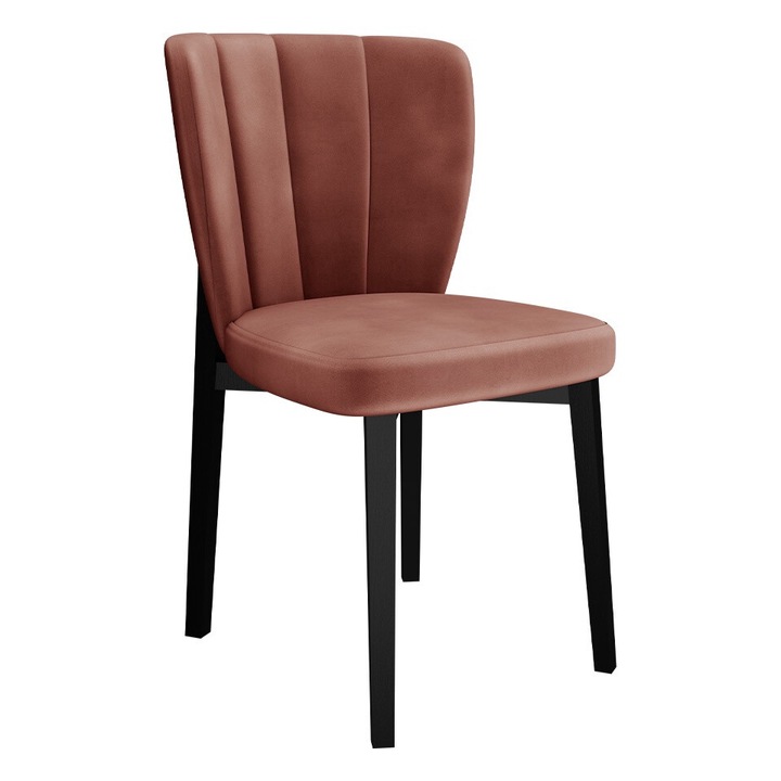 Scaun Martiresto, MIRJAN24, negru + roz, 52x49x84 cm