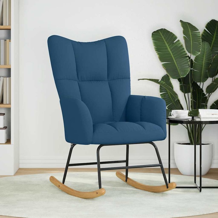 vidaXL kék szövet hintaszék 4016797