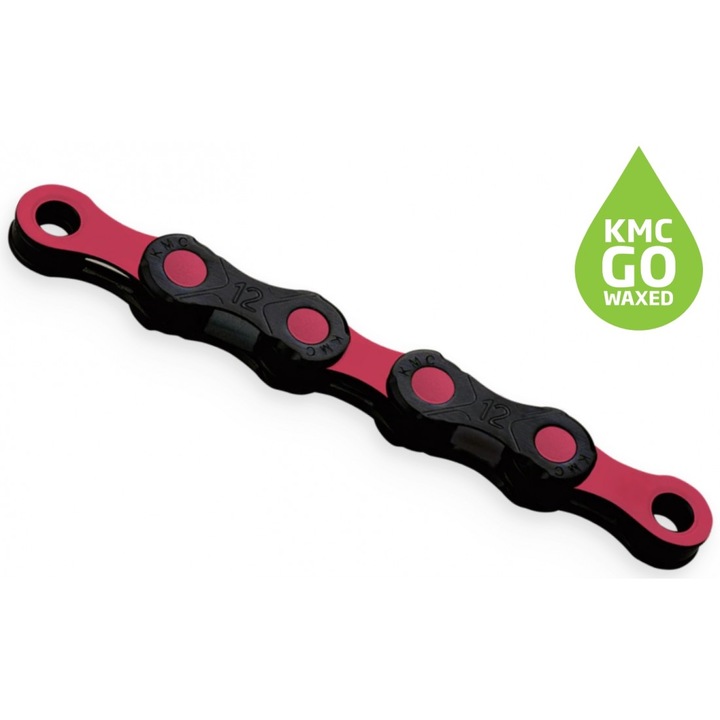 Lant KMC DLC 12 Negru/Roz 12 Viteze 126 Zale ceruit