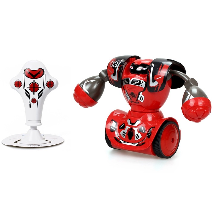 Set Robo Combat cu robot, dzoystick si sac de antrenament, Silverlit, 5+ ani, multicolor