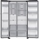 Хладилник Side by side Samsung Family Hub RS90F66BEFEO, 614 л, 21,5" екран, SmartThings AI Energy, Full No Frost, Twin & Metal Cooling, Диспенсър за вода/лед, Цифров AI инверторен компресор, Клас E, H 178,4 см, Inox/Черен