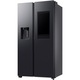 Хладилник Side by side Samsung Family Hub RS90F66BEFEO, 614 л, 21,5" екран, SmartThings AI Energy, Full No Frost, Twin & Metal Cooling, Диспенсър за вода/лед, Цифров AI инверторен компресор, Клас E, H 178,4 см, Inox/Черен
