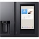 Хладилник Side by side Samsung Family Hub RS90F66BEFEO, 614 л, 21,5" екран, SmartThings AI Energy, Full No Frost, Twin & Metal Cooling, Диспенсър за вода/лед, Цифров AI инверторен компресор, Клас E, H 178,4 см, Inox/Черен