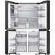 Хладилник French Door Samsung RM90F67CECEO, 654 л, Екран 9" AI Home, SmartThings AI Energy, Full No Frost, Hybrid & Metal Cooling, Диспенсър за вода/лед Beverage, Цифров инверторен компресор с изкуствен интелект, Клас E, Височина 185.3 см, Черно стъкло