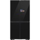 Хладилник French Door Samsung RM90F67CECEO, 654 л, Екран 9" AI Home, SmartThings AI Energy, Full No Frost, Hybrid & Metal Cooling, Диспенсър за вода/лед Beverage, Цифров инверторен компресор с изкуствен интелект, Клас E, Височина 185.3 см, Черно стъкло