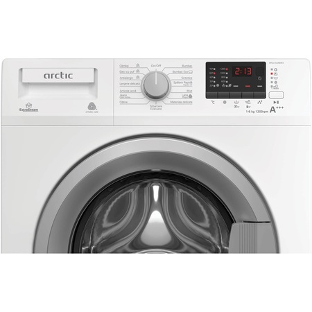 Masina de spalat rufe Slim Arctic APL61222BDW3, 6kg, 1200 RPM, Clasa A+++, Display, Alb