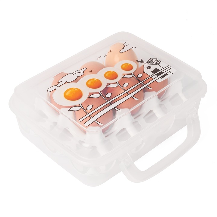 Кутия за храна Tadar, контейнер за 12 яйца, 16.2x20см