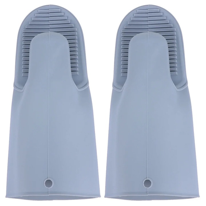 Manusi de bucatarie din silicon, set de 2, rezistente la caldura, gri, 28x10.20x10.20cm