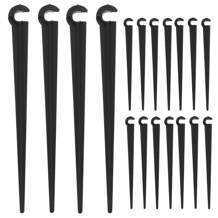 Set 50 suporturi pentru irigare, ABS, negru, 11x1.1x0.6cm