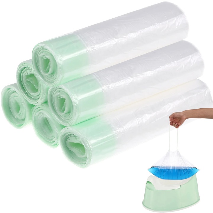 Set 50 Pungi De Unica Folosinta pentru Olita, Alb, 44x24cm