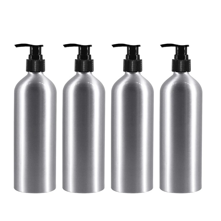 Set 4 Dispensere Aluminiu Spirala, 250ML, Asortate, 19.80x4.70x4.70cm