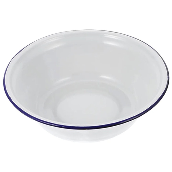 Set boluri din email vintage, alb, 16x16x4.5cm