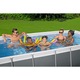 Piscina dreptunghiulara Bestway, Steel Pro MAX Frame, cu pompa si scara, cadru metalic, gri, 404 x 201 x 100 cm