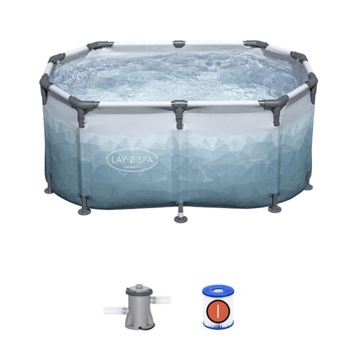 Ледена баня Bestway, LAY-Z-SPA Glacial Dip, С помпа, Овална, 150 x 90 x 65 см
