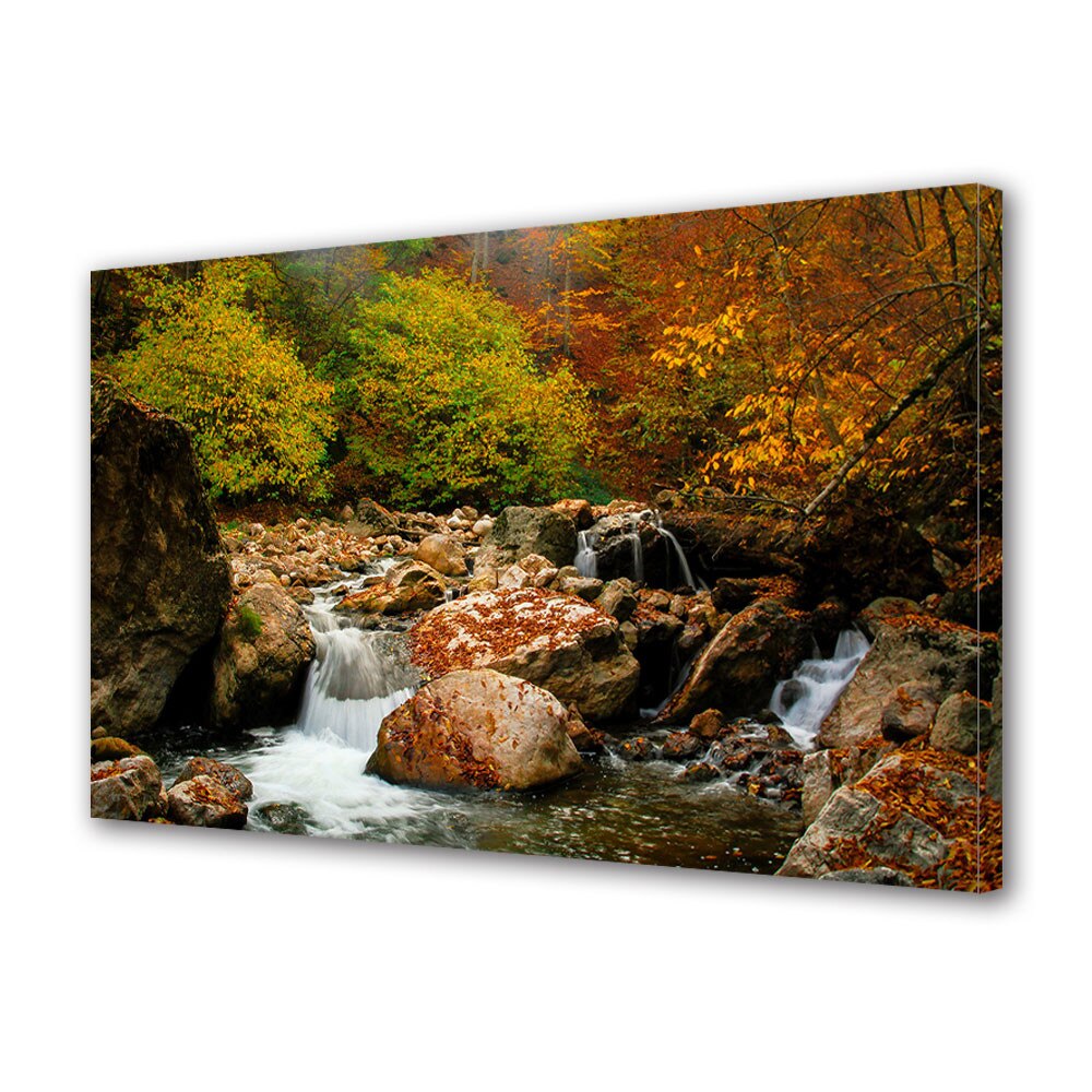 Tablou Canvas Peisaj de Toamna cu Apa repede , 80 x 140 cm