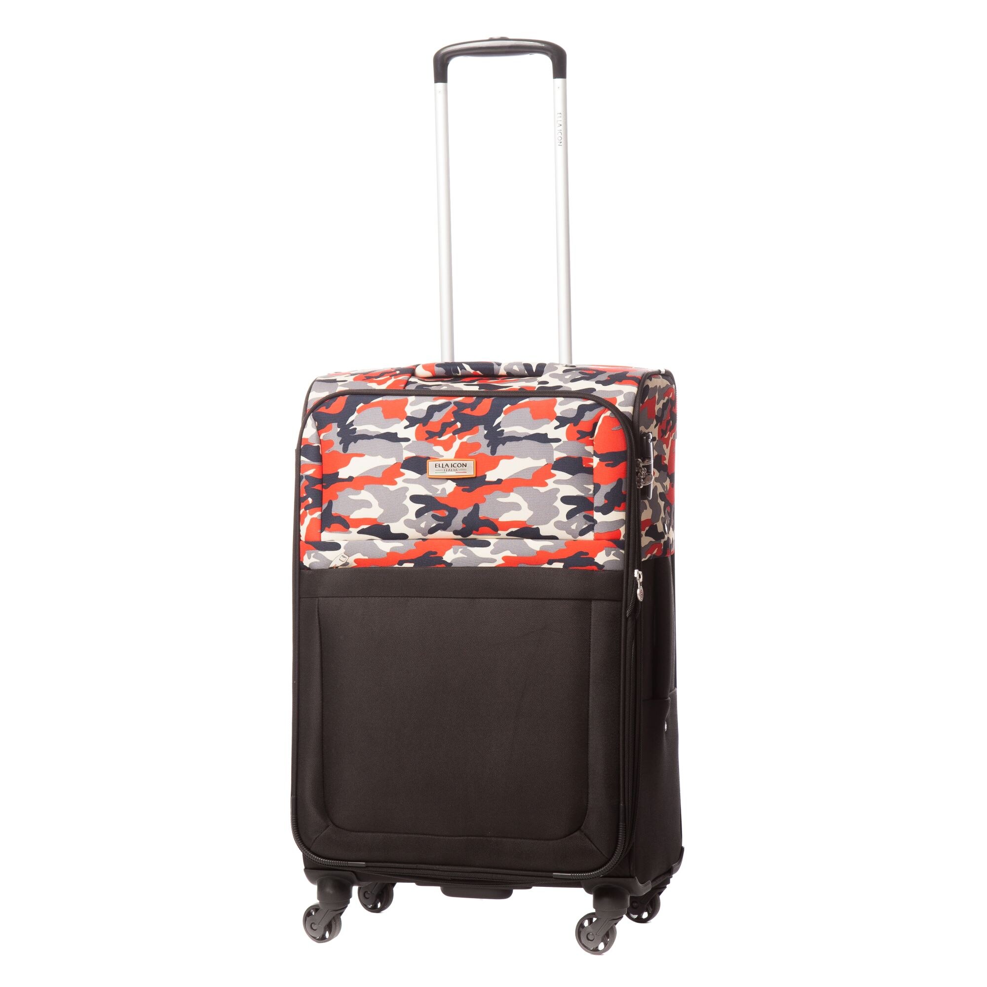 Troler Ella Icon Army, Negru-Rosu, 67 x 41 x 26