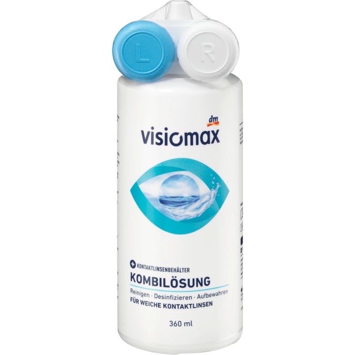 Visiomax multifunkcionális kontaktlencse-folyadék, 360 ml, tárolótokkal