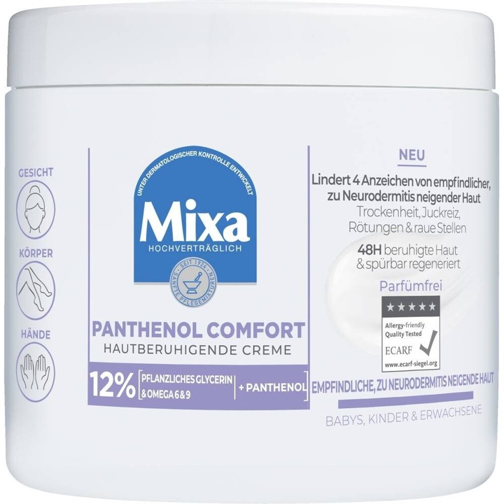 Mixa Crema Calmante cu Pantenol 400ml, pentru intreaga familie, hipoalergenica, fara parfum