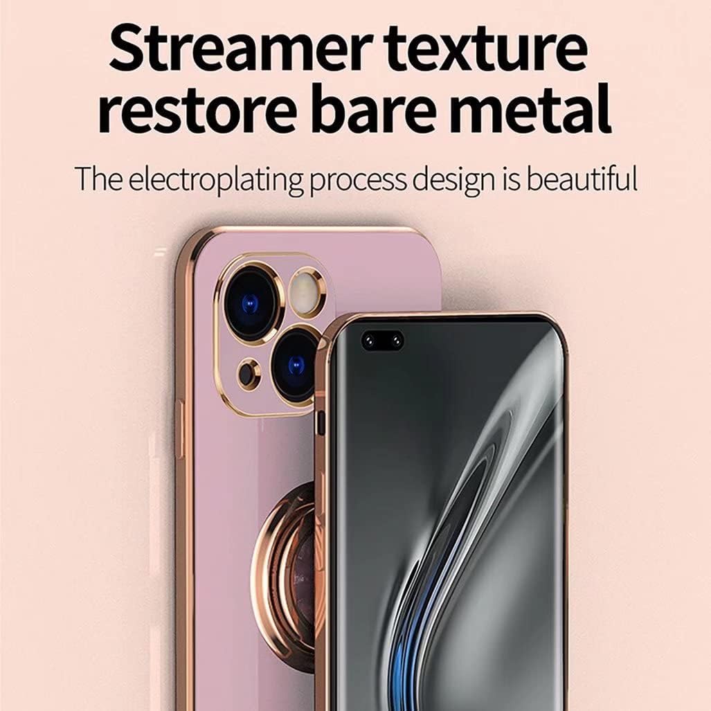 Husa HAOYE, compatibila cu Xiaomi Redmi Note 12 Pro 4G, TPU, flexibila, rezistenta la socuri, cu suport rotativ 360°, culoare mov