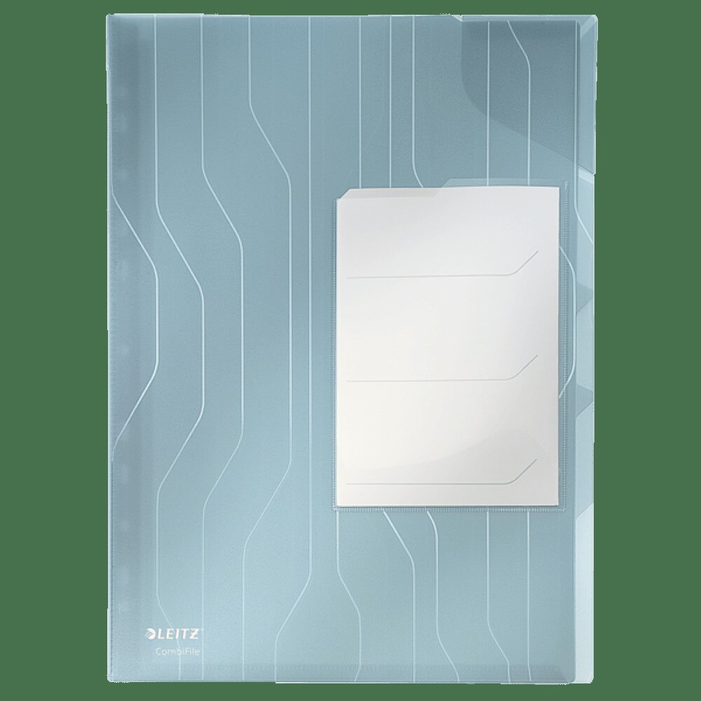 Mapa plastic Leitz CombiFile, cu separatoare, A4, 200 microni, albastru, 3 buc/set