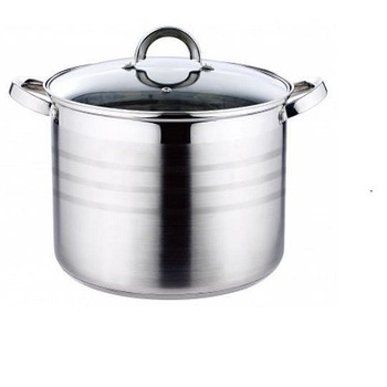 Oala inox 15litri+capac sticla Gourmet line Oala inox 15litri+capac sticla Gourmet line