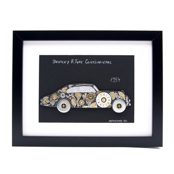 Tablou 3D Bentley R Type Continental 1954, Masina de Epoca, Piese de Ceas, Artmyway Tablou 3D Bentley R Type Continental 1954, Masina de Epoca, Piese de Ceas, Artmyway