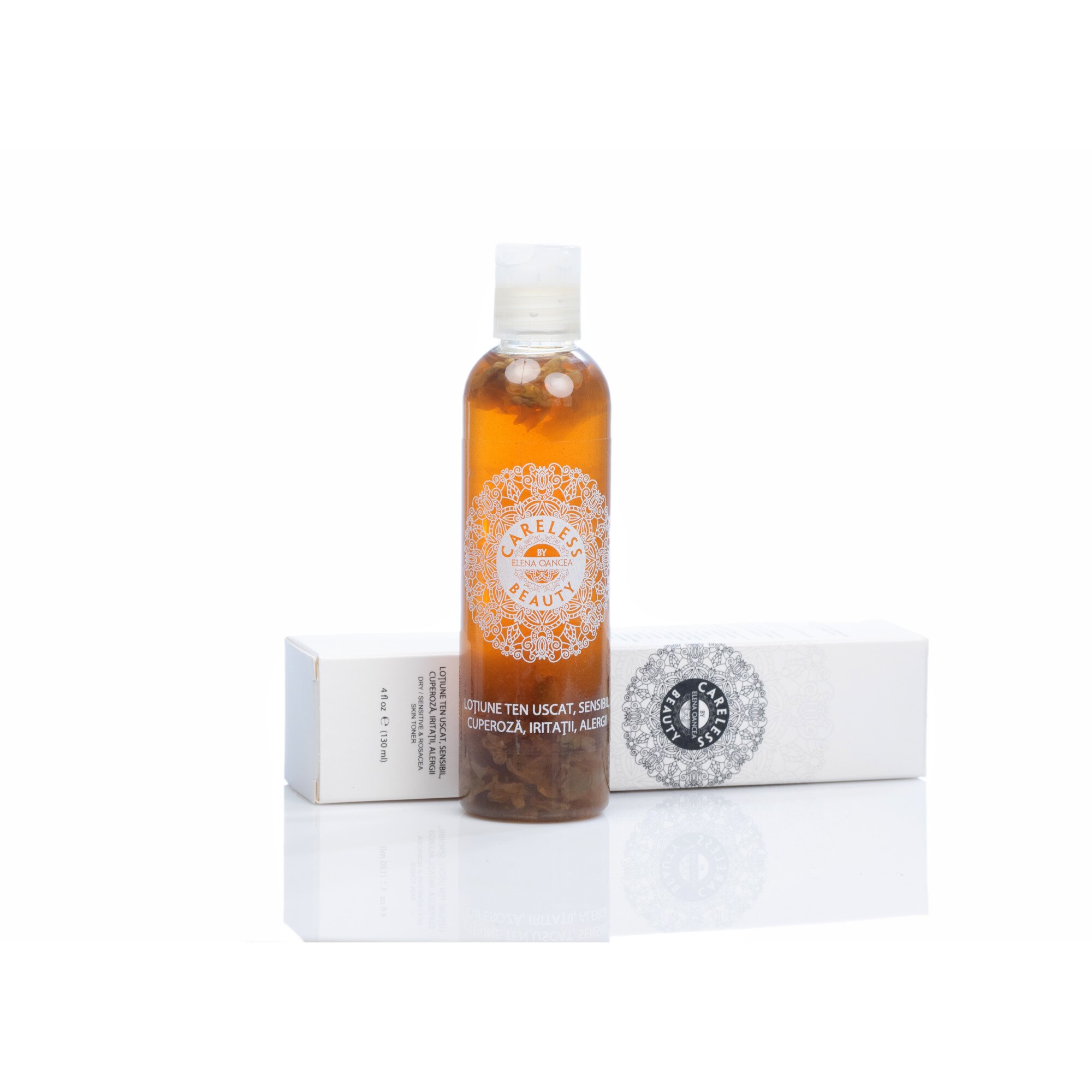 Lotiune pentru ten uscat, sensibil, cuperoza, iritatii si alergii , Careless beauty by Elena Oancea, 130 ml
