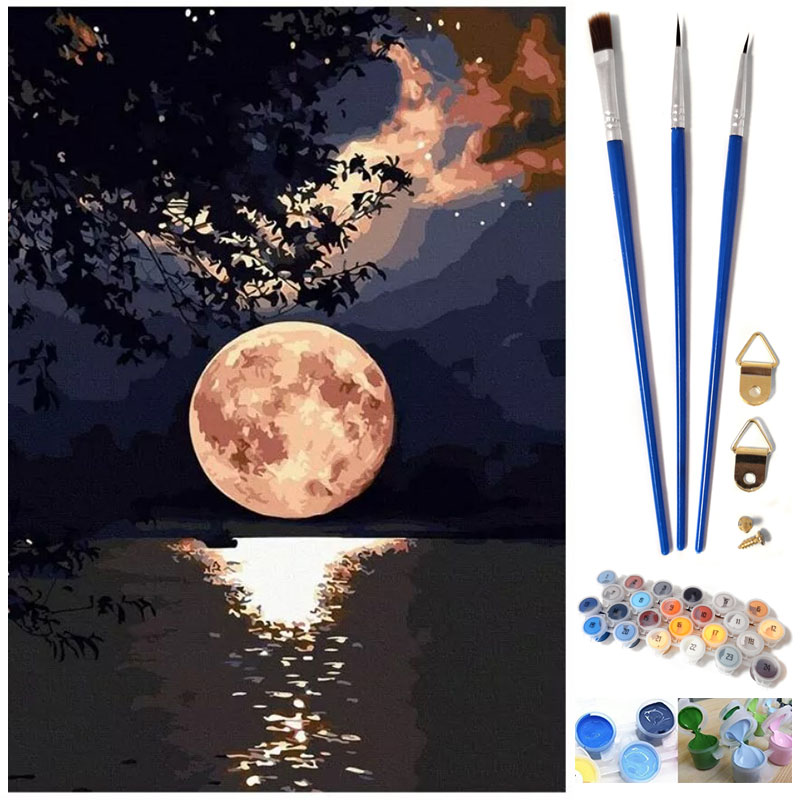 Set pictura pe numere, Zola, pentru copii si adulti, peisaj