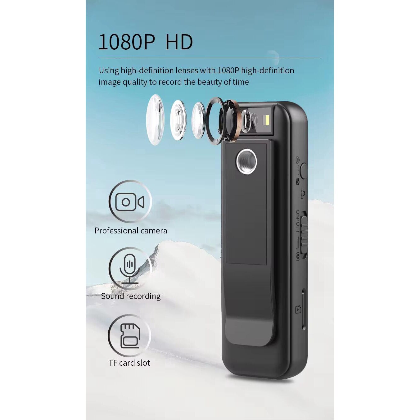Camera Mini Portabila cu Clip – Inregistrare Audio-Video Full HD 1080P ...