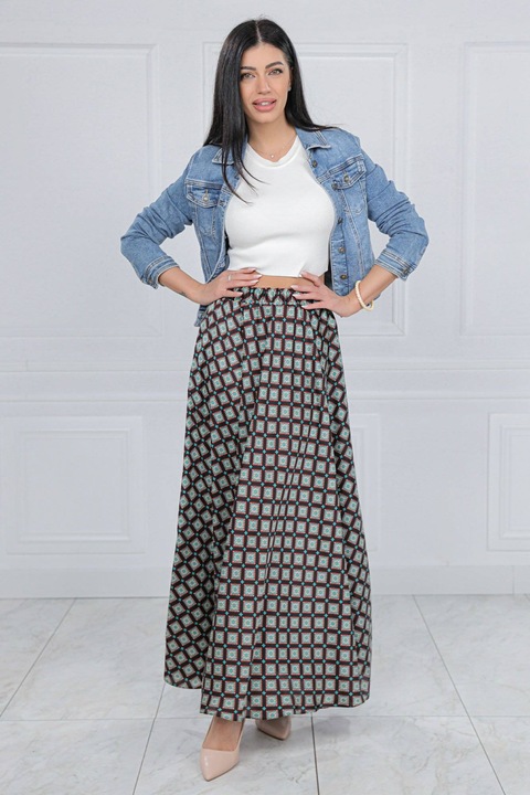 Rochie lunga albastra, ROH, cu funda