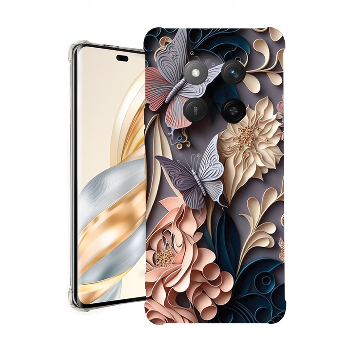 BestCase® Husa pentru Honor Magic7 Lite, Anti Shock 1.5MM, Butterfly, Protectie camera, ecran si colturi, 1926355 AS 1225