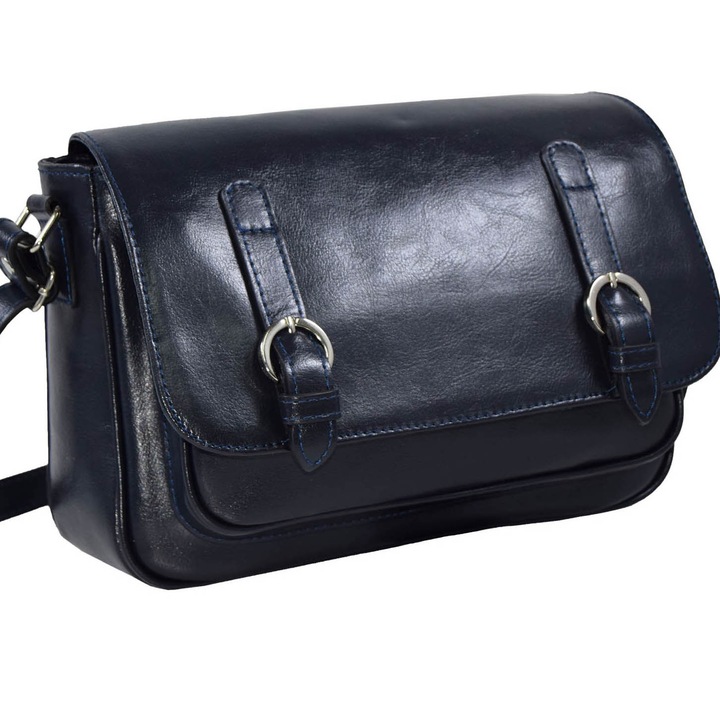 Geanta de umar piele bleumarin, MAGAZINULDEGENTI, dama 208