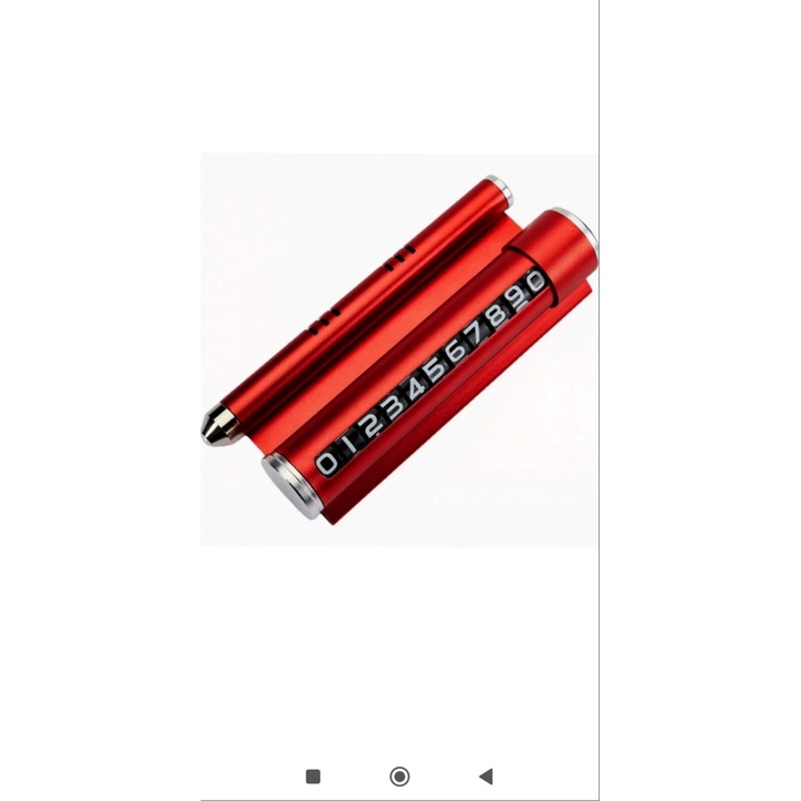 Suport Numar de Telefon cu Odorizant pentru Parcare - Rosu