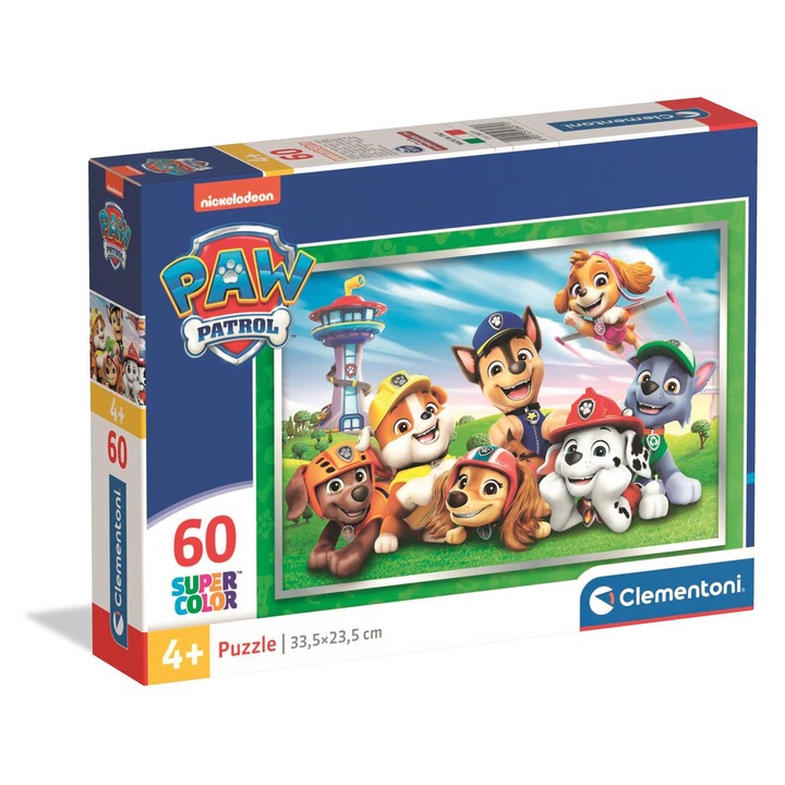 Puzzle 60 piese, Clementoni, Paw Patrol