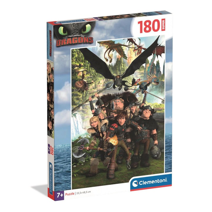 Пъзел 180 части, Clementoni, Как да си дресираш дракон