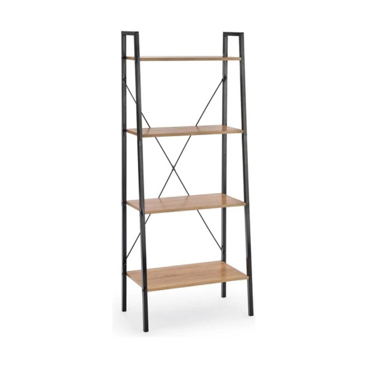 Etajera Narvik, 60x32x148 cm, stejar sonoma/negru