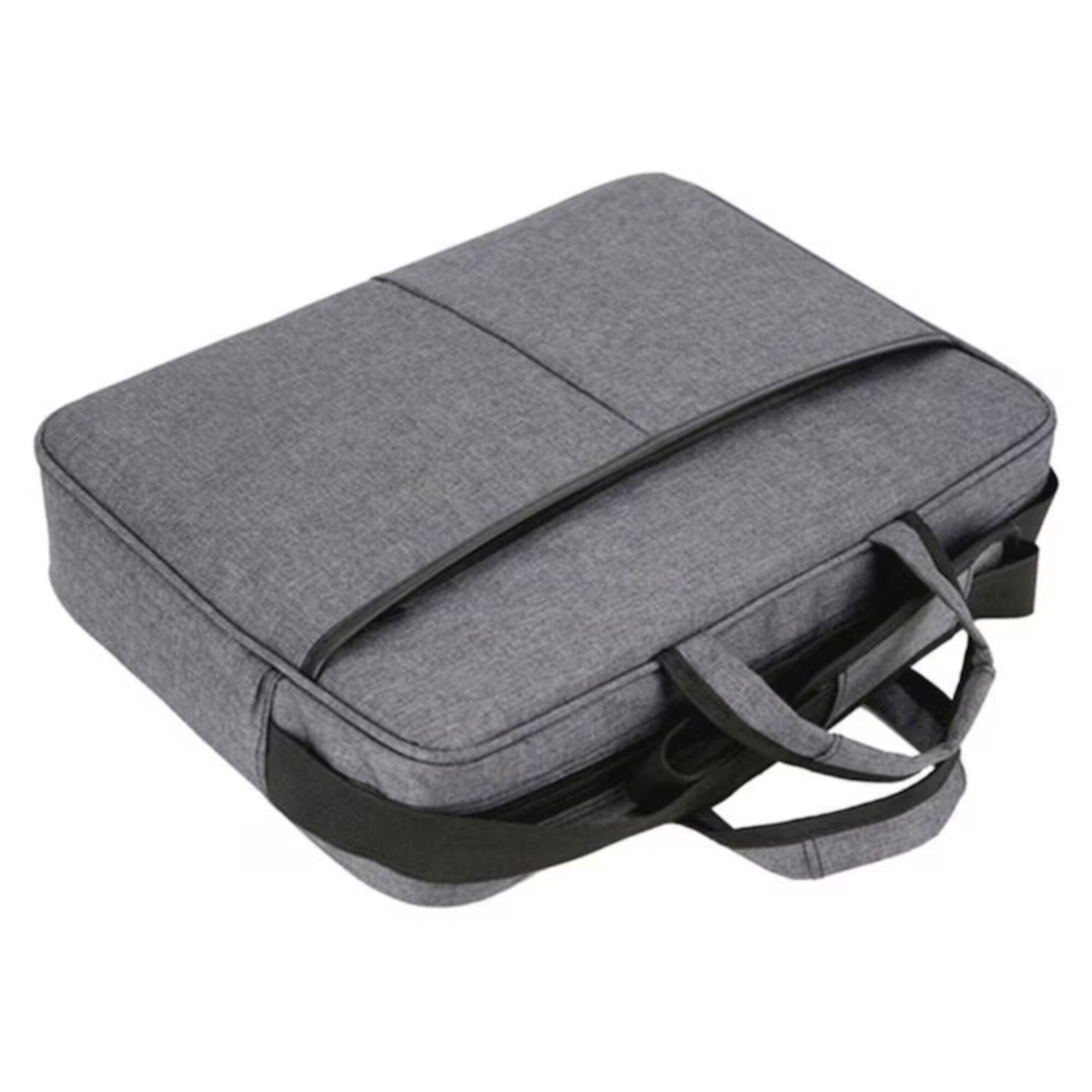 Geanta Universala VarioShop®, pentru Laptop 15.6 inch, Rezistenta la Apa, Curea Detasabila, Design Clasic si Elegant, Compatibila laptop Apple, Asus, Acer, Dell, Huawei, 41 x 32 cm, Gri