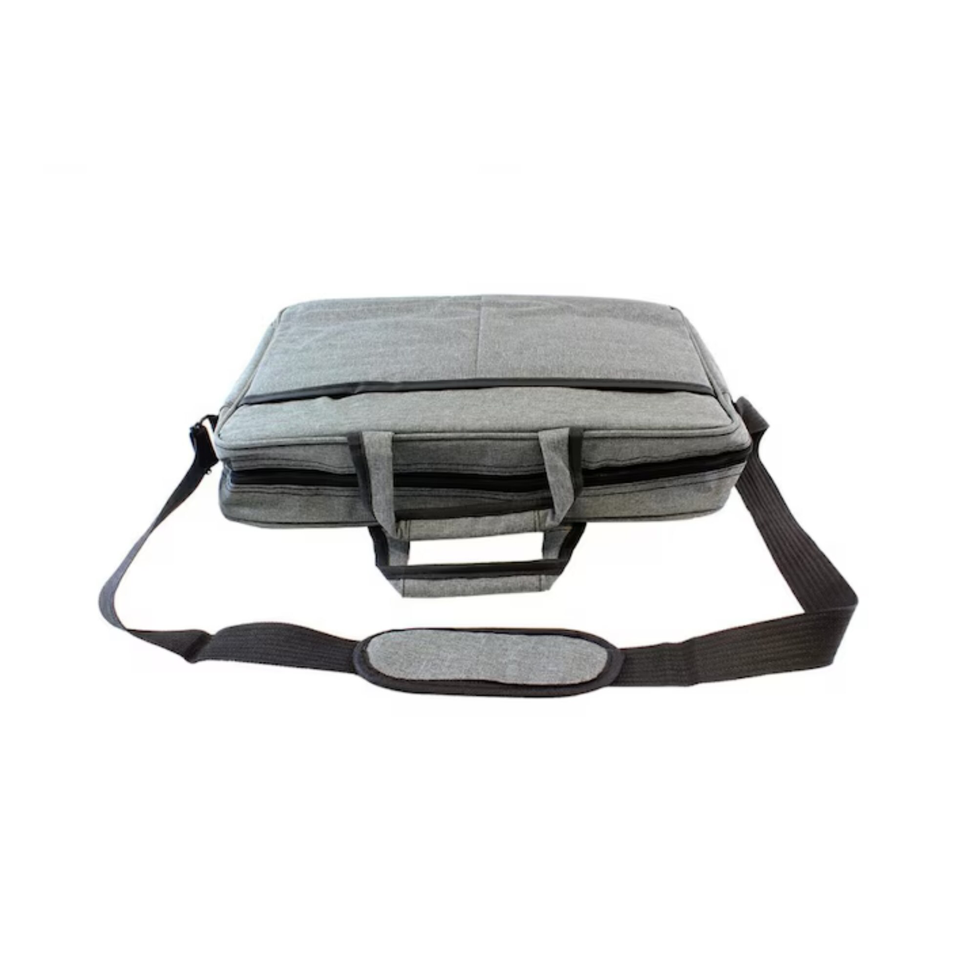 Geanta Universala VarioShop®, pentru Laptop 15.6 inch, Rezistenta la Apa, Curea Detasabila, Design Clasic si Elegant, Compatibila laptop Apple, Asus, Acer, Dell, Huawei, 41 x 32 cm, Gri