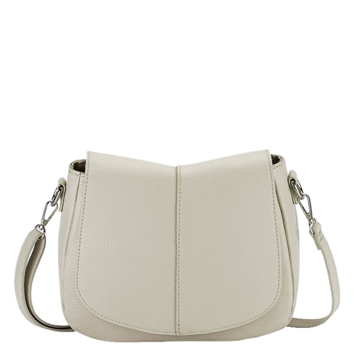 Geanta crem din piele naturala 8960 123 Crem